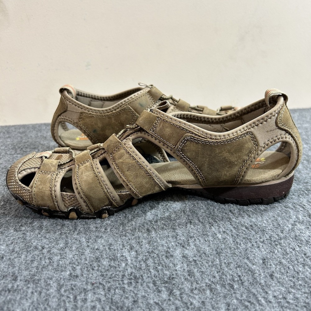 Skechers Women's Brown Leather Fisherman Sport Sandals Size 9.5